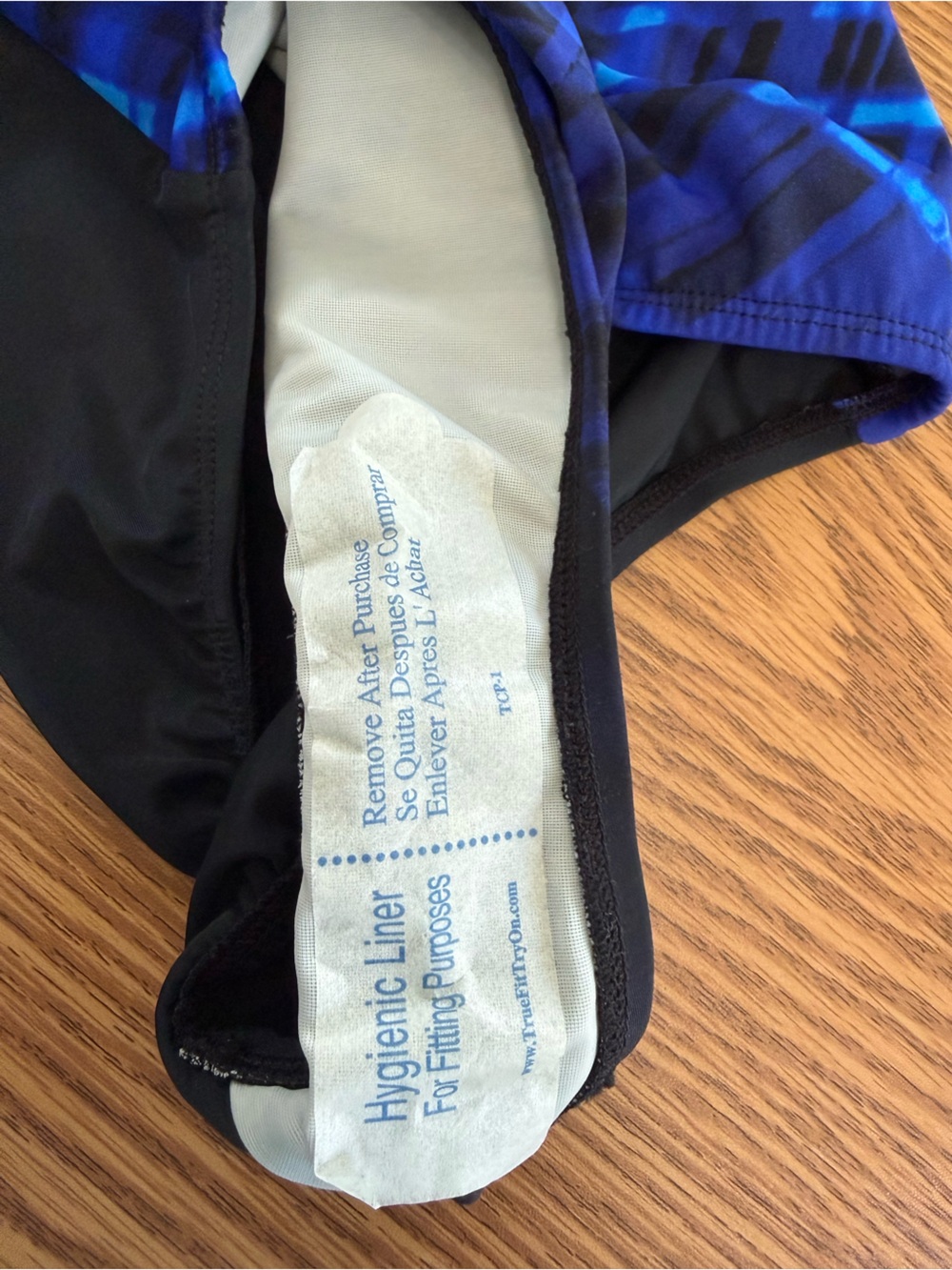 NWT Reebok Variations of Blue Swimsuit, Shelf Bra - Picture 5 of 12